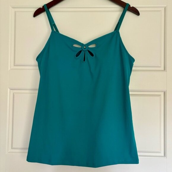 Tops - Charming Turquoise Sleeveless Top with Cute Bow Detail